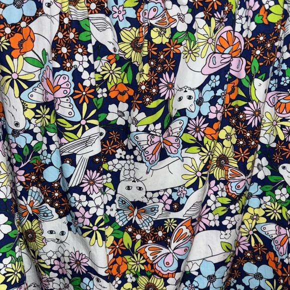 Modcloth Floral Cat Print Skirt - Picture 2 of 5